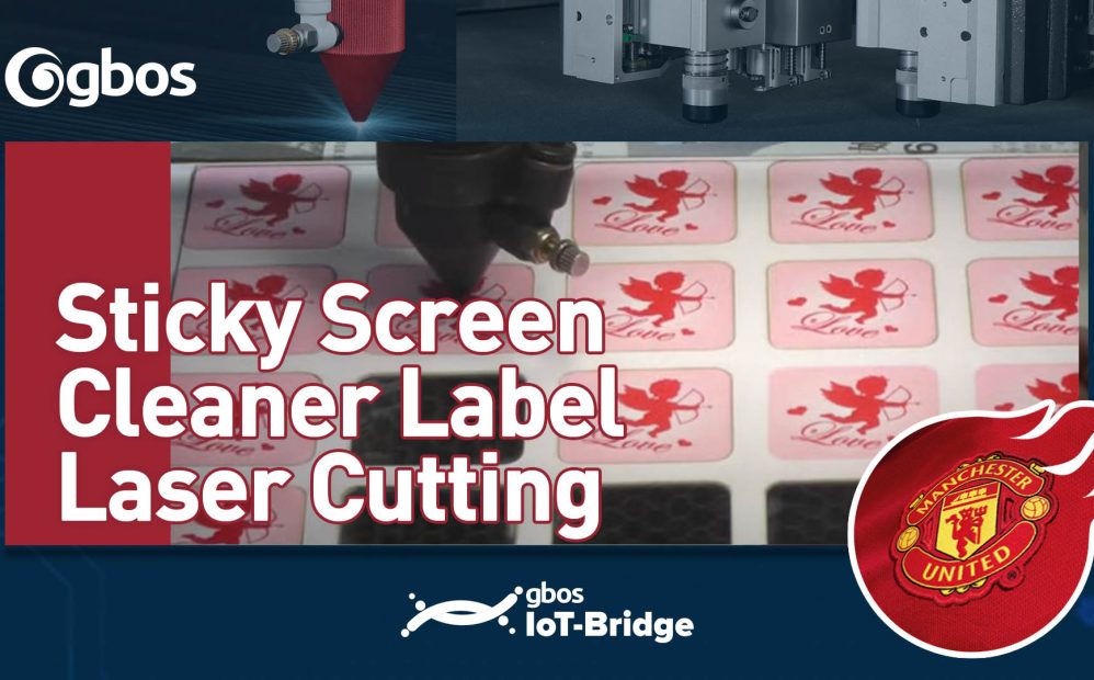 Corte a laser de etiquetas de limpador de tela adesiva