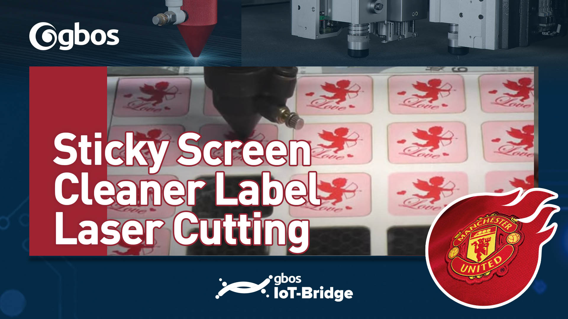 Corte a laser de etiquetas de limpador de tela adesiva